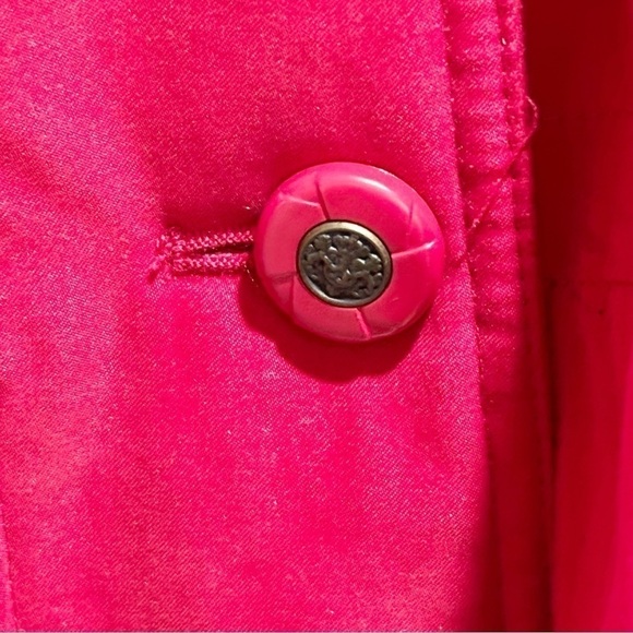 Vintage GALLERY Women’s Red Overcoat Zip Out Lining Lace Up Detail On Back Sz L - Picture 7 of 10